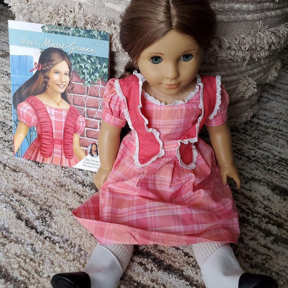 American girl with book